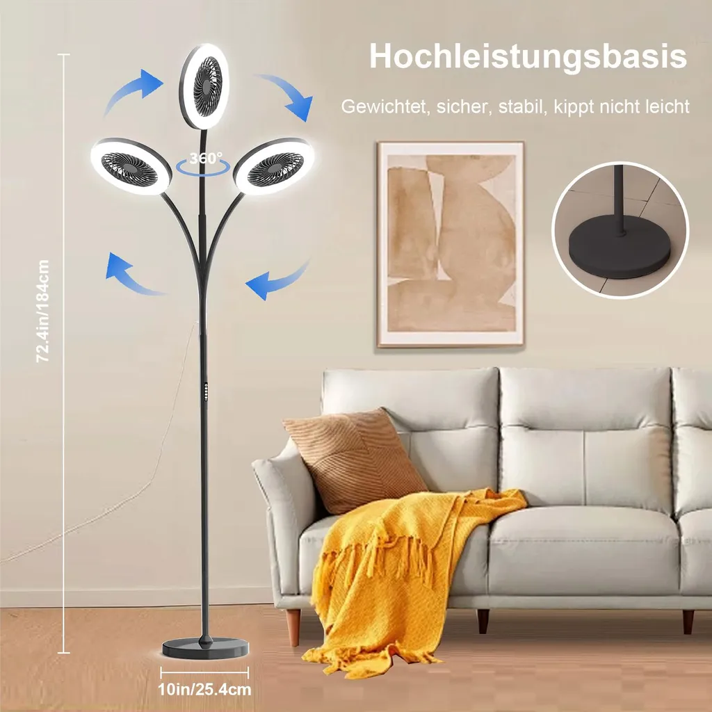 Ventilatore Smart con Illuminazione LED e Telecomando | Design Camera - 5
