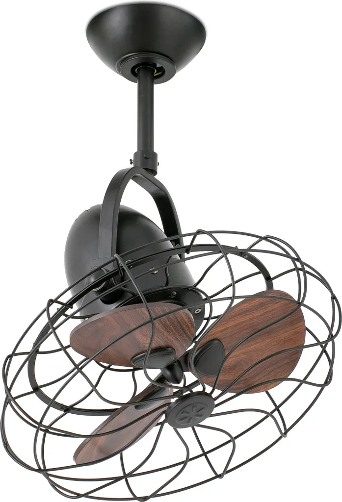 Ventilateur de plafond 43 cm Keiki marron et boîtier mural de commande