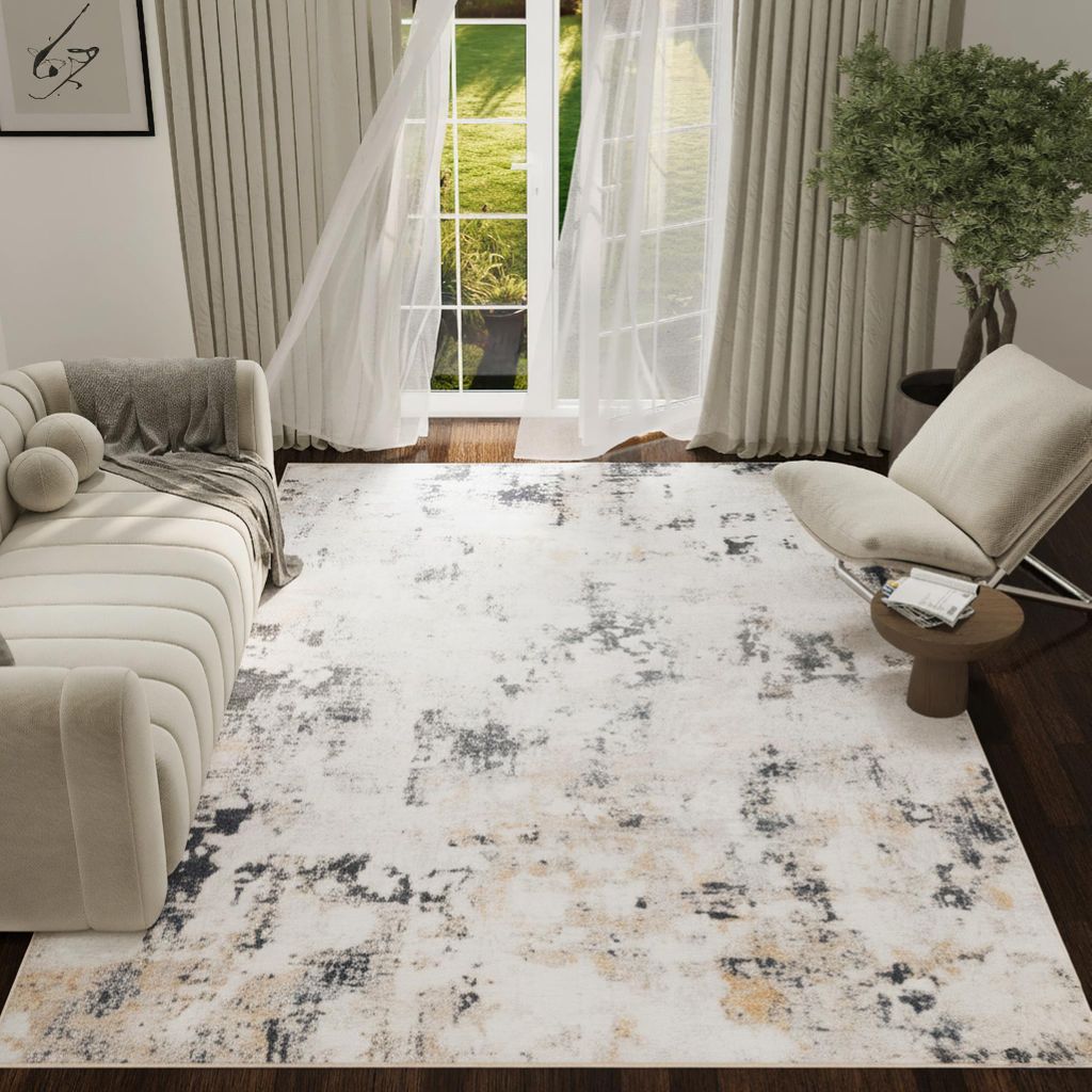 Tapiso Teppich ASH Kurzflorteppich, rutschfest, bedruckt, pflegeleicht, modern 80 x 150 cm