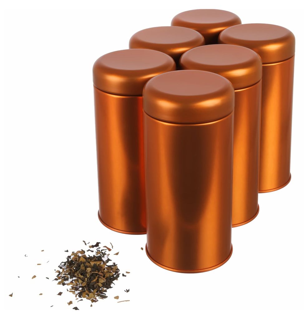Dosenritter | 6 x runde retro Teedose / Gewürzdose | Produktbild 