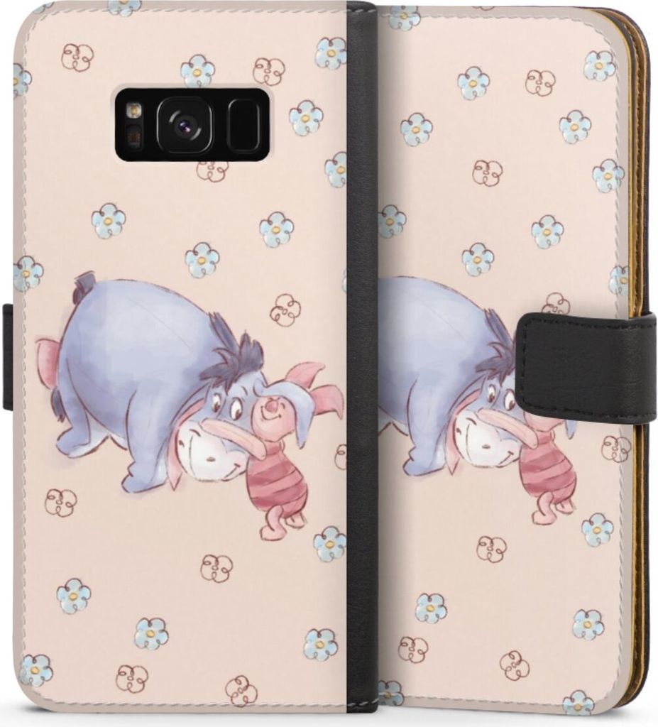 DeinDesign Klapphülle für Samsung Galaxy S8 Plus Handytasche Lederhülle Tasche Disney Esel Winnie Puuh Ferkel