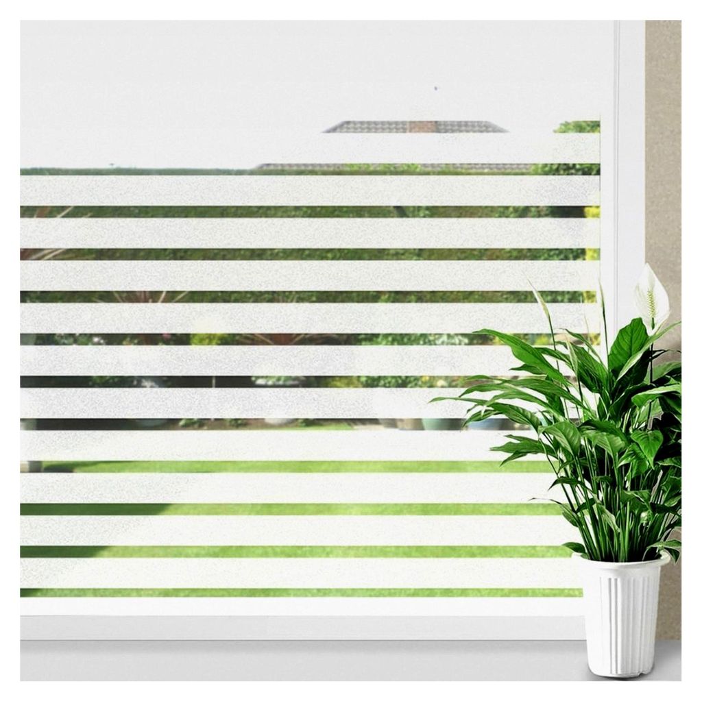 Fensterfolie mit Streifenmuster für Sichtschutz und statische Haftung
