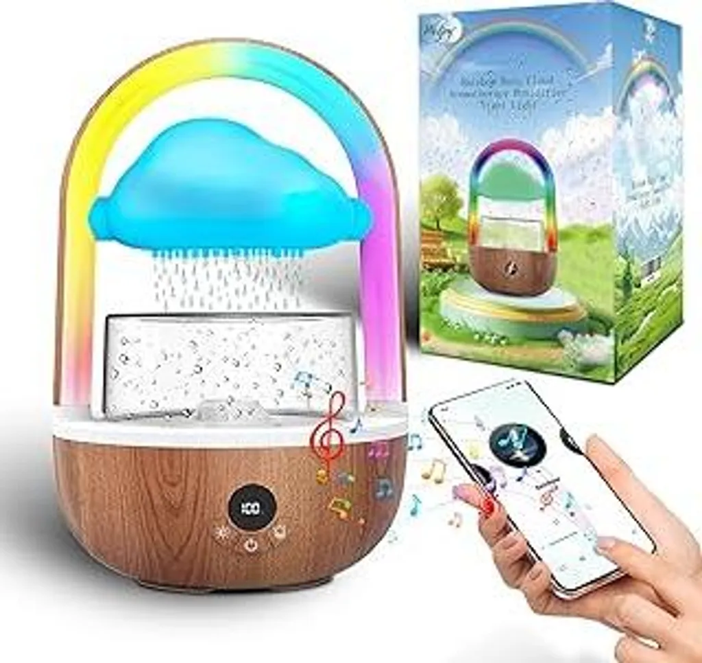 Weljoy Aroma Diffuser: Design Organico e Luce Arcobaleno d'Atmosfera - 1