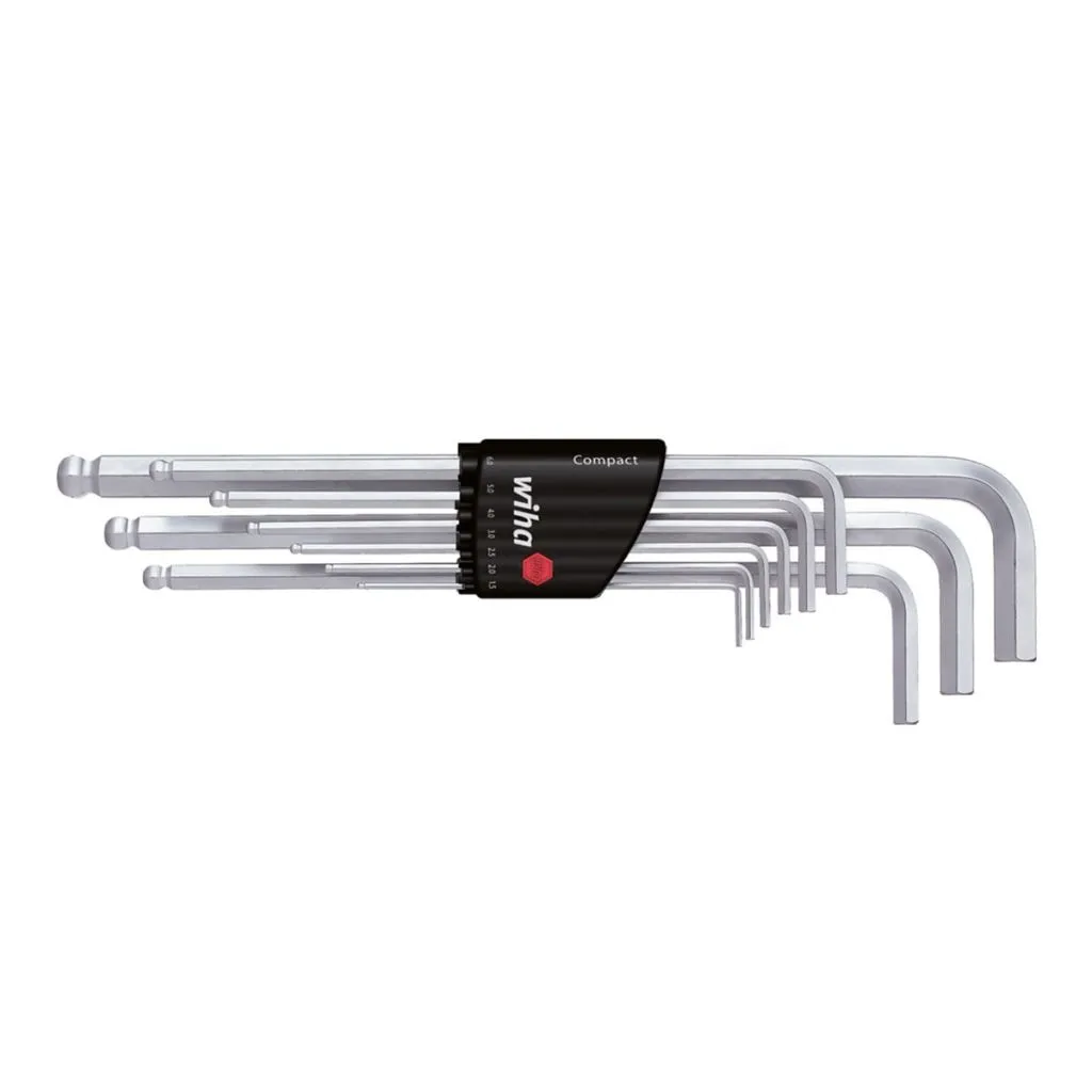 Set Brugole Wiha 02292 con Punta a Sfera - 9 Pezzi Metrici ISO 2936L