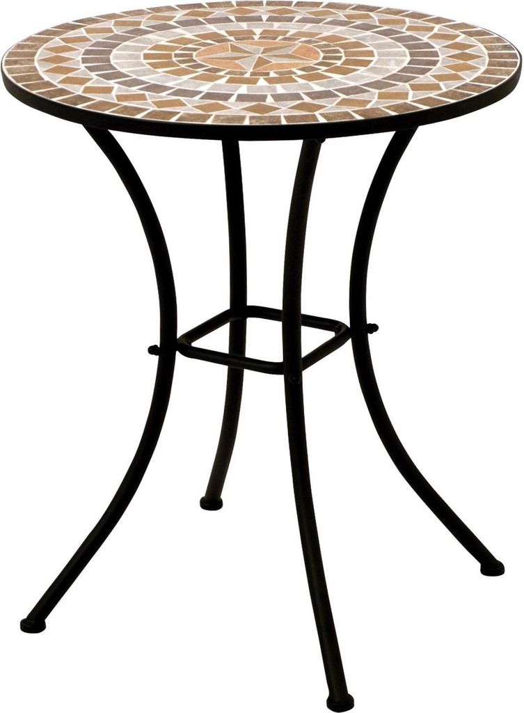 Quadratischer Bistrotisch 60x60x70 cm mit Stahlgestell und Produktbild 