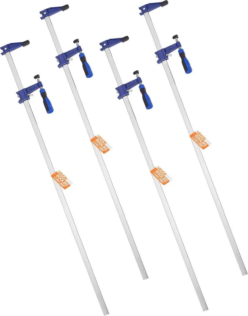 Serre-joints fonte 4 pièces anti-glissement pour serrage bois de 91,4 cm