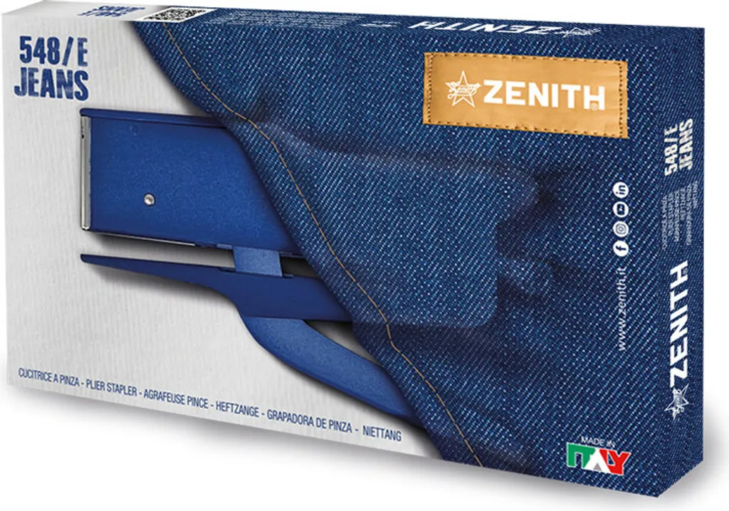 Zenith 548/E Blue Jeans Agrafeuse Métal Flat Stitch Anti-Encombrement - 4