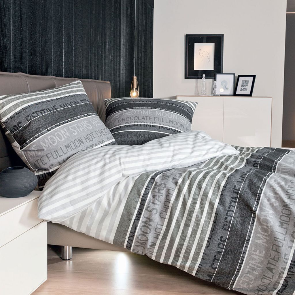 Janine Mako-Satin Bettwäsche Palermo 3076-08 155x220 cm + Produktbild 