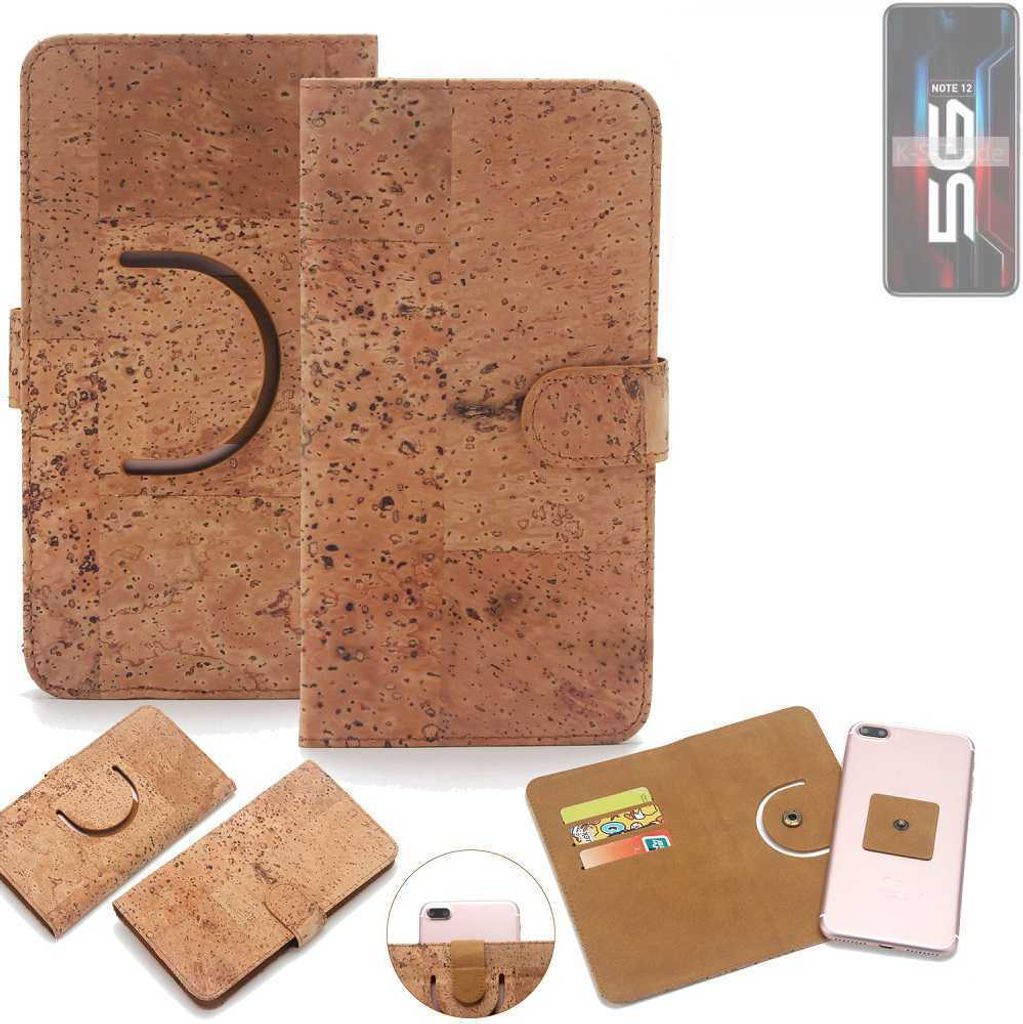 K-S-Trade Handy-Hülle Schutz-Hülle kompatibel mit Infinix Note 12 5G Handyhülle Schutzhülle Korkhülle Kork-Hülle 1x