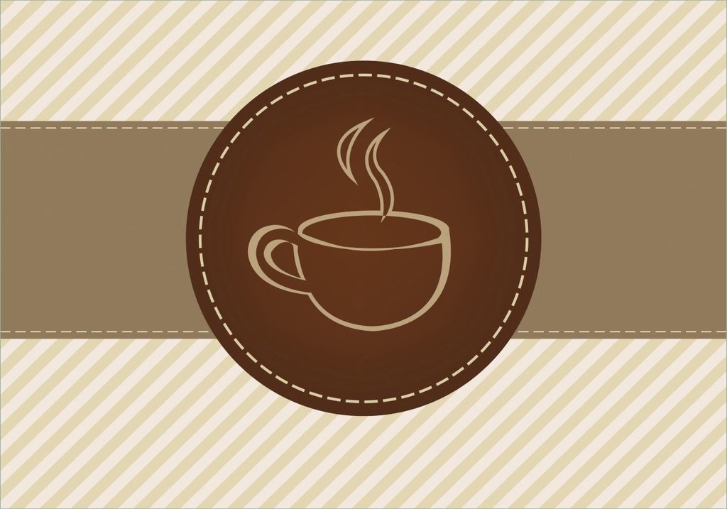 Wallario selbstklebendes Poster - Kaffee-Menü - Logo Symbol für Kaffee, Größe: 70 x 100 cm