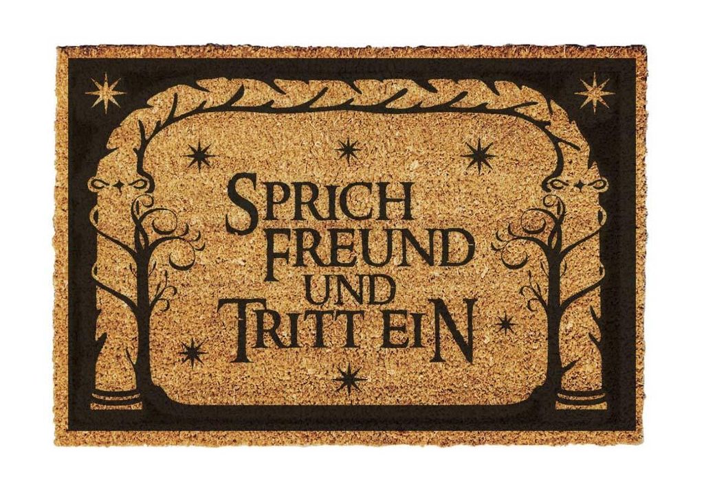 Sage „Freund“ und tritt ein – Fußmatte Herr der Ringe | Der Produktbild 