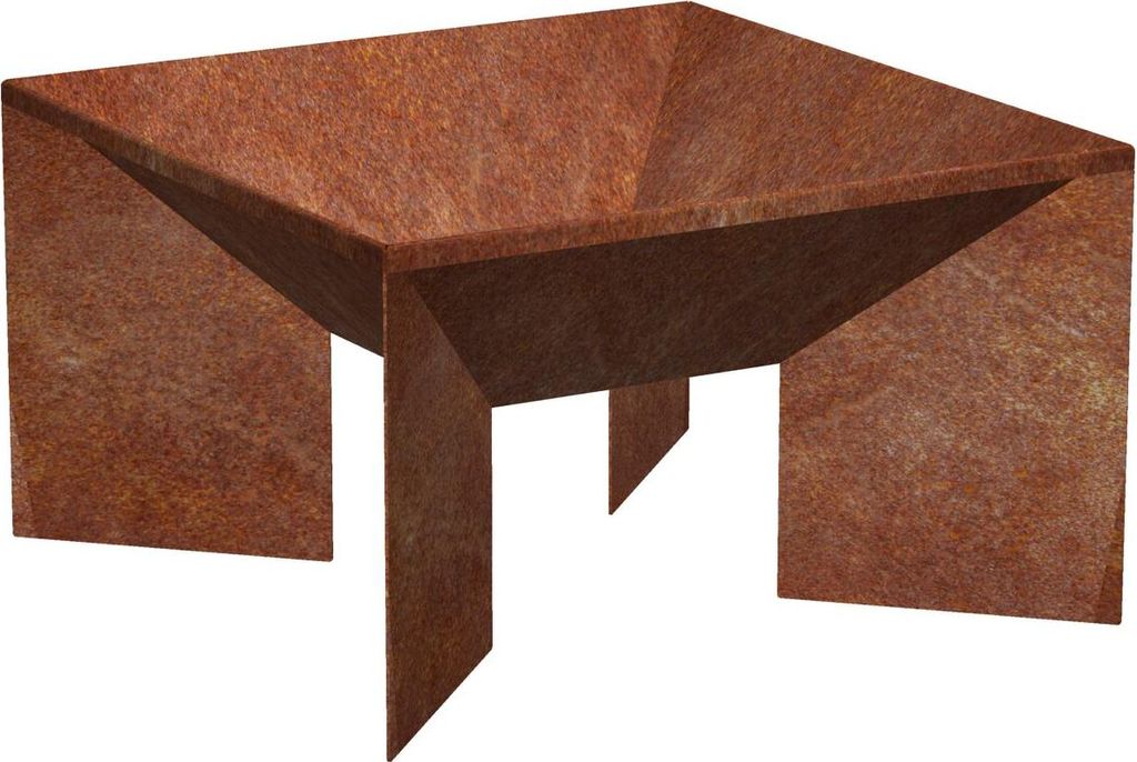 CORGARDEN Fokus Gartenfeuerstelle 50 x 50 x 30 cm, Cortenstahl CORGARDEN 1016