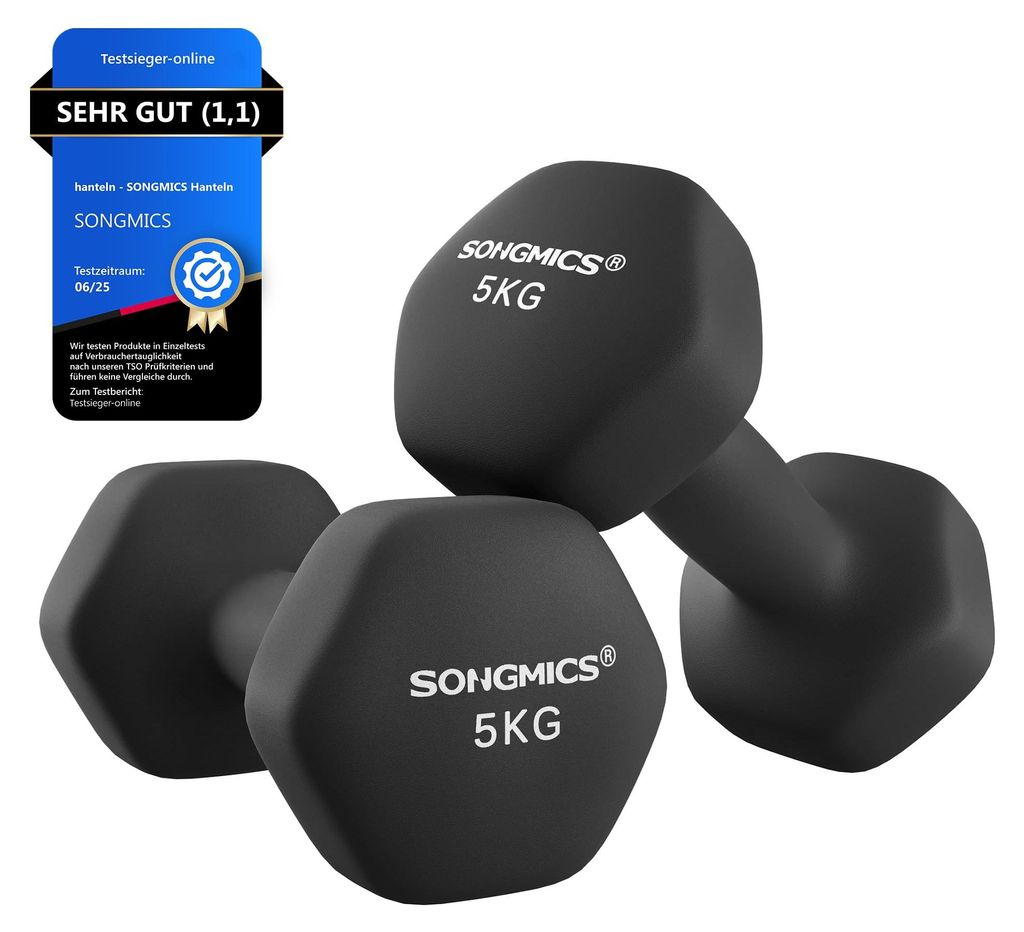 SONGMICS Hanteln, 2er Set, Kurzhanteln, Krafttraining, zu Produktbild 