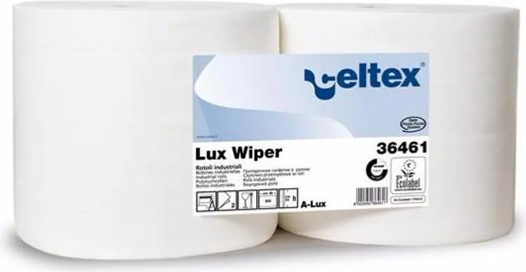 Bobines Lux Wiper Extra Blanc Cristal Hygiene 900 Feuilles PR1000SM x2