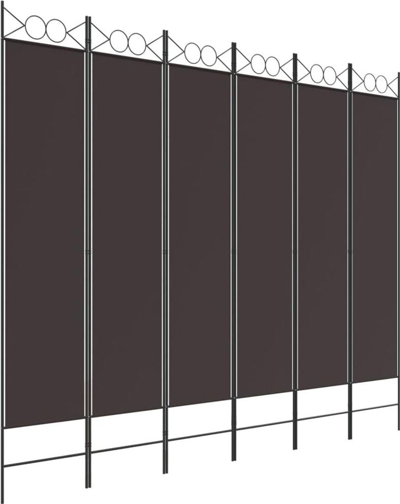 vidaXL 6 ks Paraván hnědý 200x200 cm Látka Obrázek produktu 