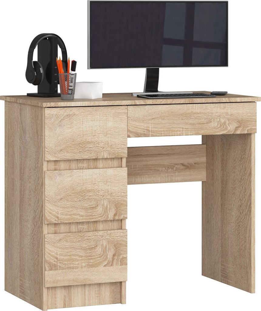 PC-Schreibtisch AKORD A7 links Sonoma-Eiche mit 4 Produktbild 
