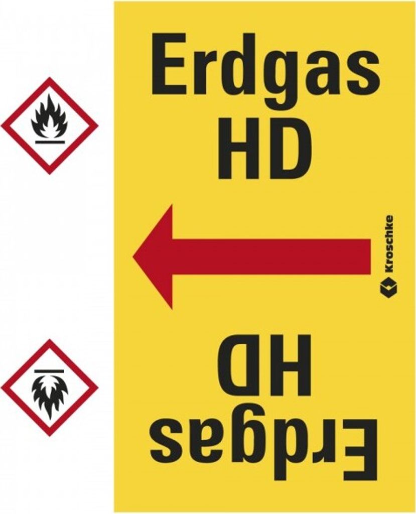 Dreifke Rohrleitungsband Erdgas HD, praxisbewährt, ab Ø 50mm, gelb/schwarz, ...