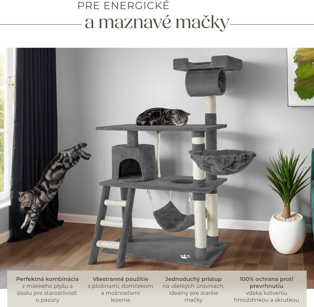 Škrabadlo Marcel 141 cm vrátane schodíkov, hracej šnúry a Obrázok produktu 5