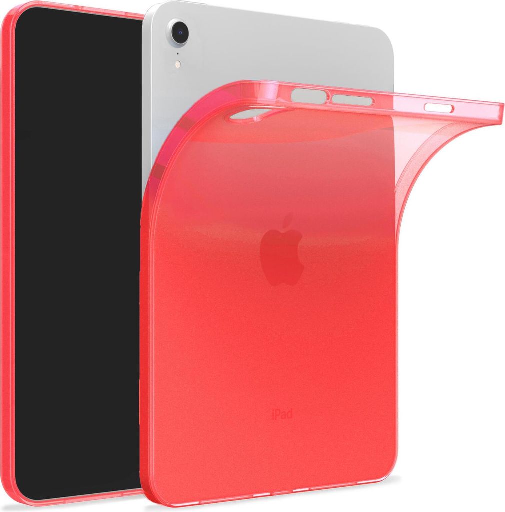 Hülle Kompatibel mit Apple iPad Air (13.0) - Transparent Silikon Cover Case Schutzhülle in Rot