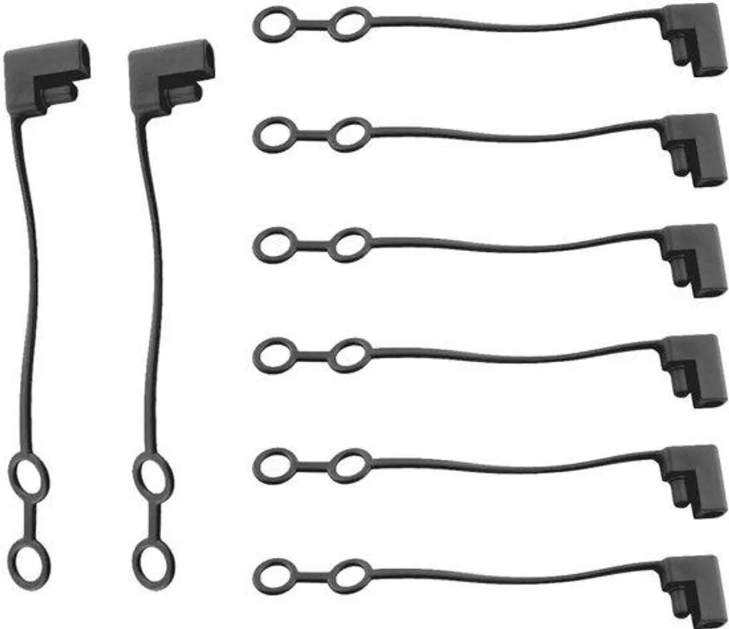 Protection étanche en silicone TPE noir pour connecteurs - Pack de 8