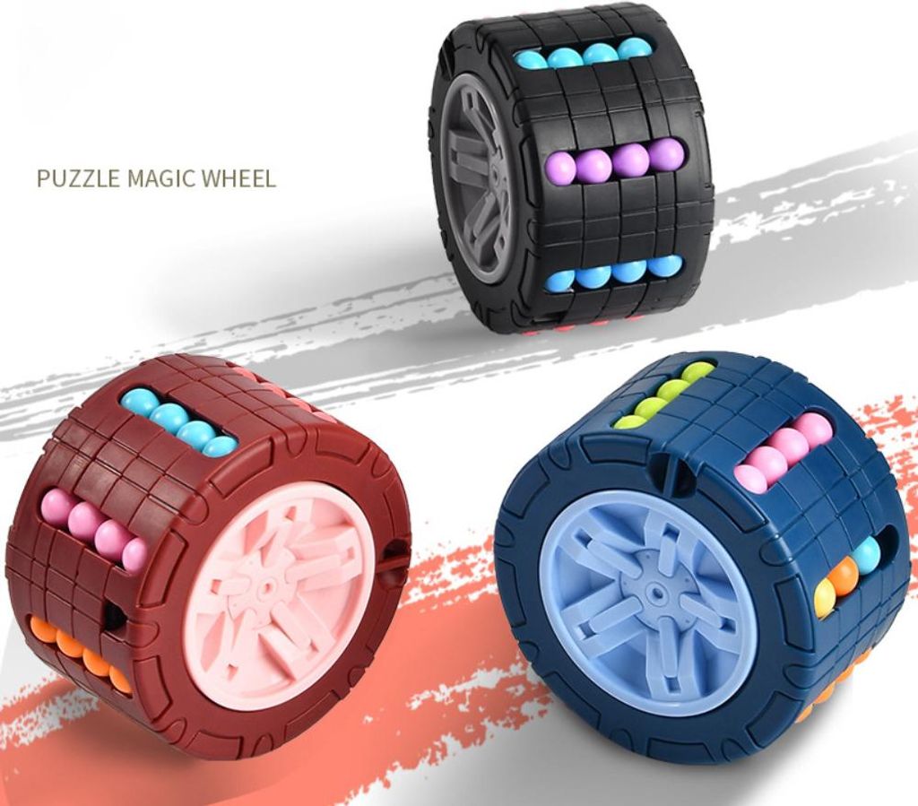 3D-Zylinder-Würfel-Puzzle-Spielzeug, magische Bohnen-Dreh- und Schiebespiele, lindert Stress für Kinder