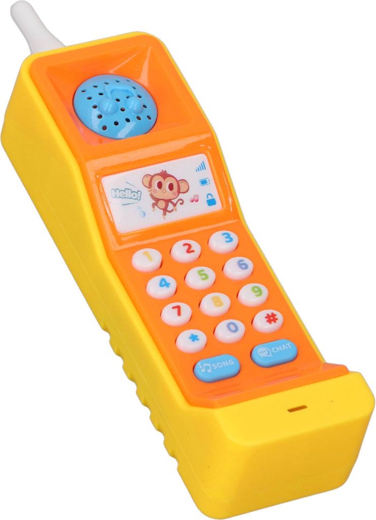Baby-Handy-Spielzeug, pädagogische Musik-Simulation, Retro-Leuchten, Lernspiel für Jungen und Mädchen, Gelb