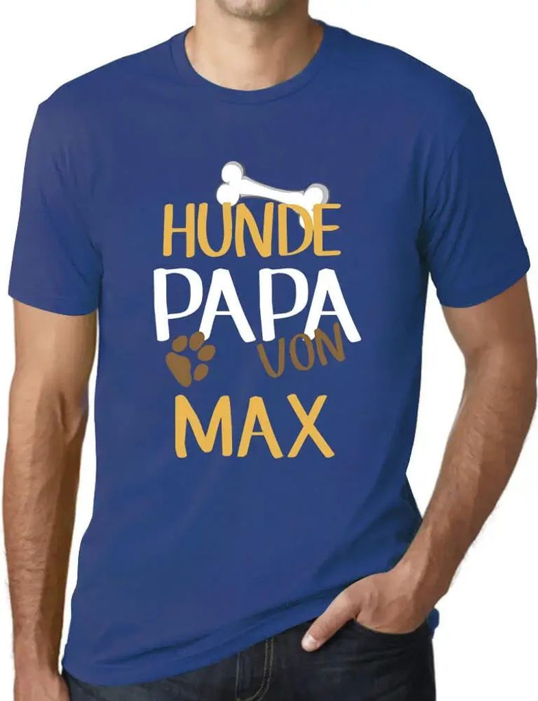 Herren Grafik T-Shirt Hunde Papa Öko-Verantwortlich Vintage Jahrgang Kurzarm Lustige Druck Geburtstag Geschenk Mann