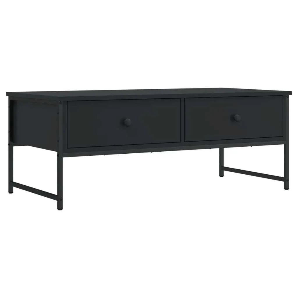 Tavolino Salotto Nero 101 cm | Mobile Caffè Legno Multistrato