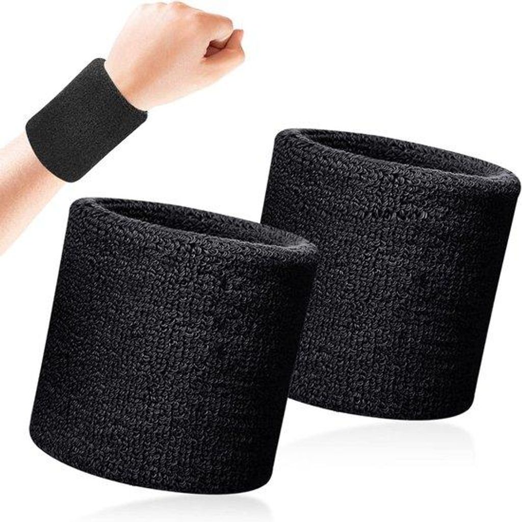 Katoenen Sport-Sweatbands - 2 Stück