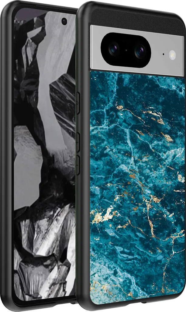 Cover Marmo Blu Pixel 8A | Custodia Fashion TPU Smartphonica