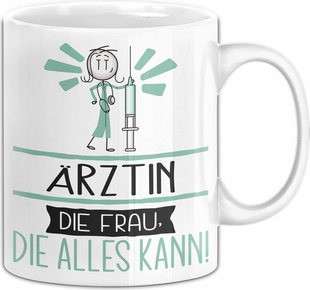 Ärztin Geschenk Tasse Becher Die Frau Die Allen Kann Produktbild 