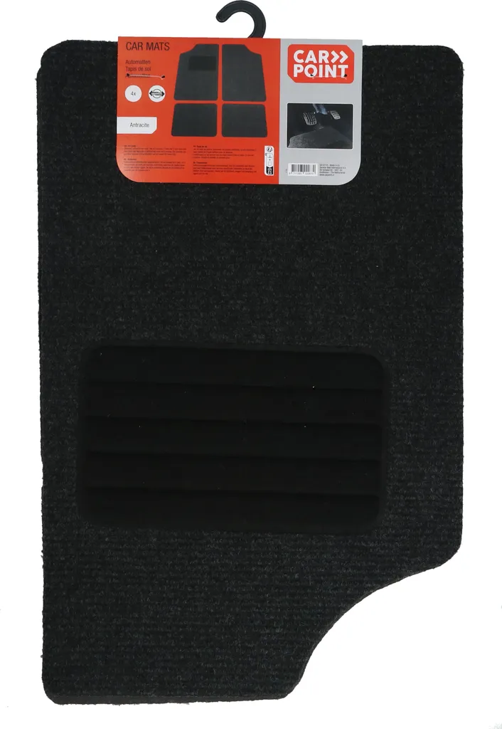 Kit Tappetini Carpoint Antracite 4 Pezzi - Il Best Seller Universale