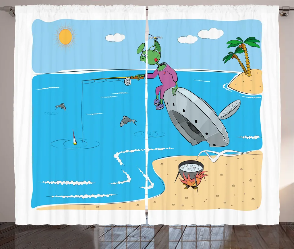 Tenda Rustica Pesca Mostruosa ABAKUHAUS 280x175 cm | Soggiorno Azzurro