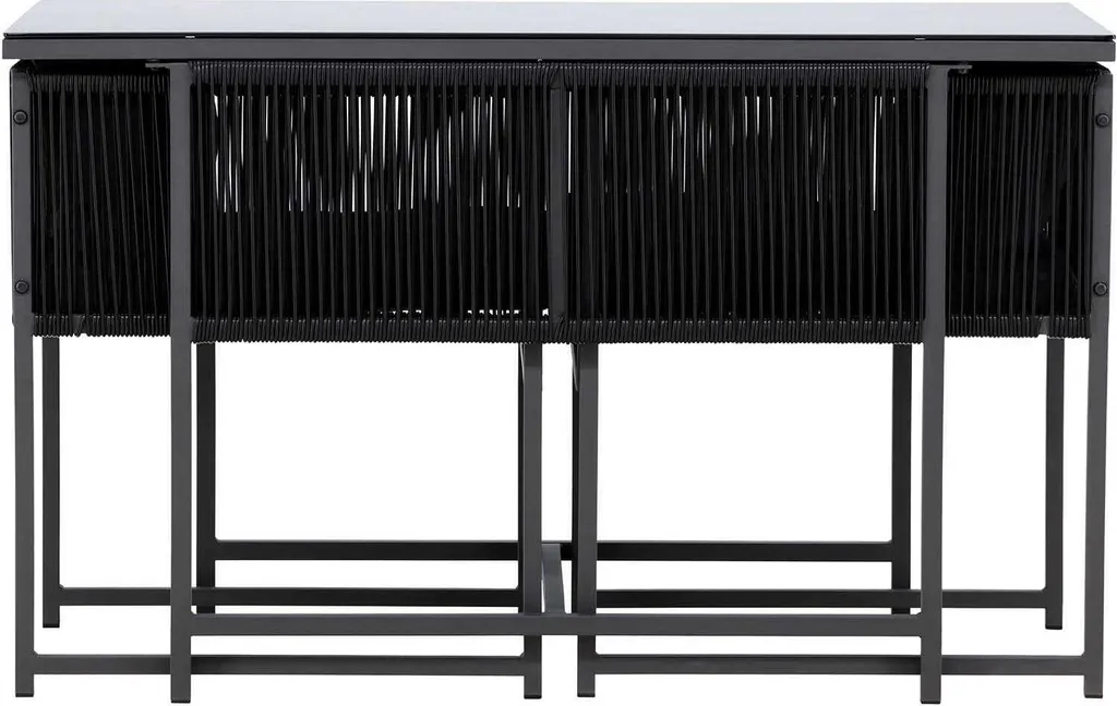 Petit ensemble de salle à manger table et 2 chaises noires pour studio