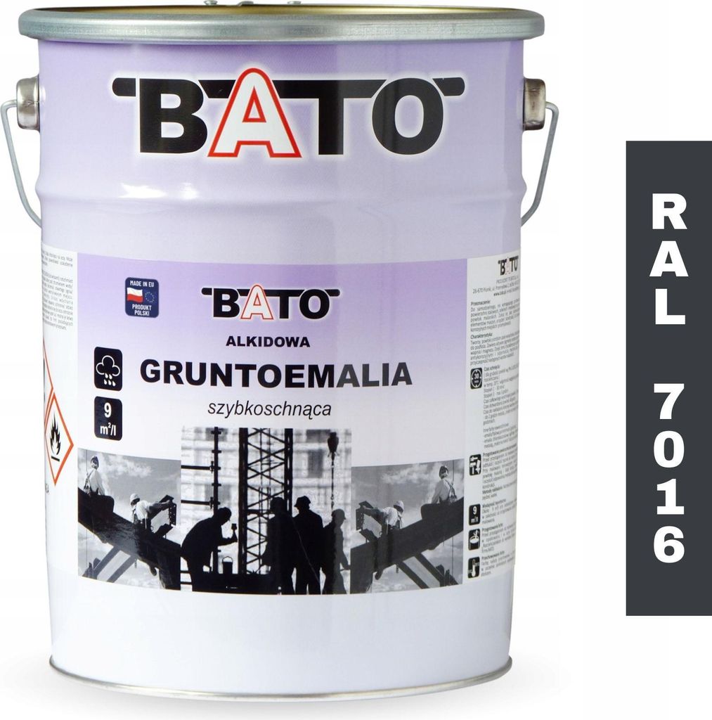 Schnelltrocknende Alkydgrundierung Anthrazit Ral 7016 A 5L