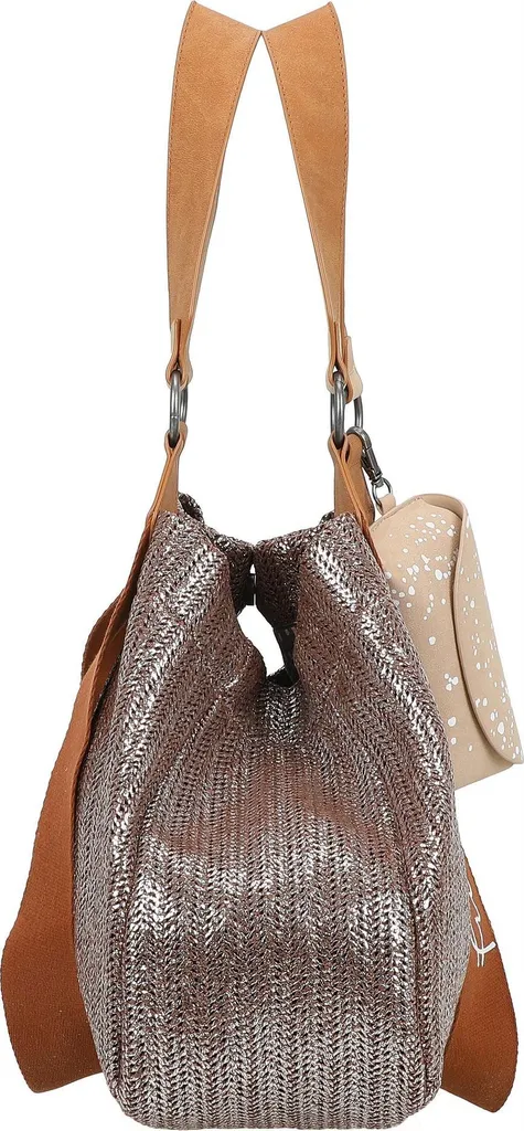 Sac cabas édition limitée effet paille tressée bronze Izzy Medium - 3