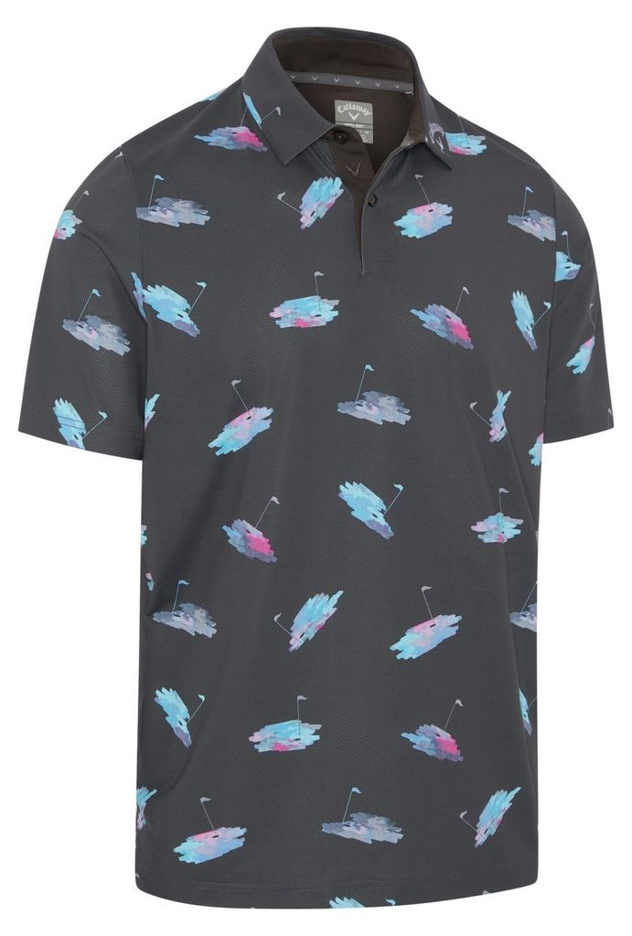Callaway Golf Novelty Print Polo Herren ASPHALT S