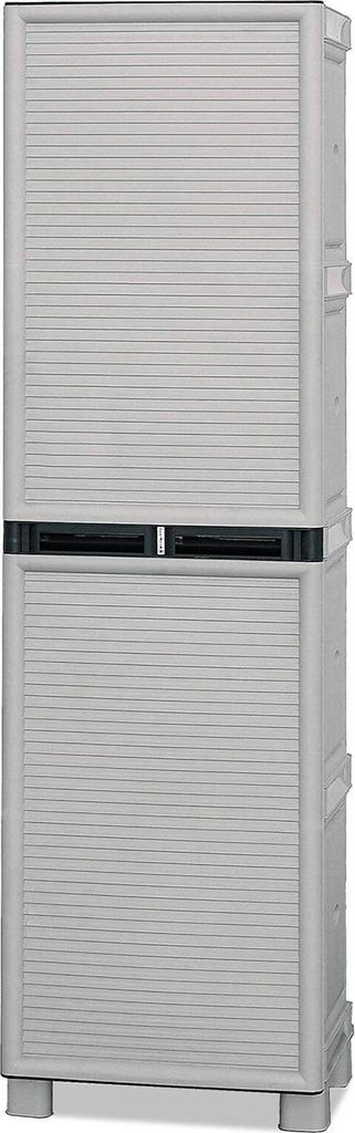 Dbeghett Outdoor-Garderobe, Mehrzweckschrank, Wäscheschrank, Outdoor-Schrank, 100 % Italy, Hellgrau, 50 x 39 x 172 cm