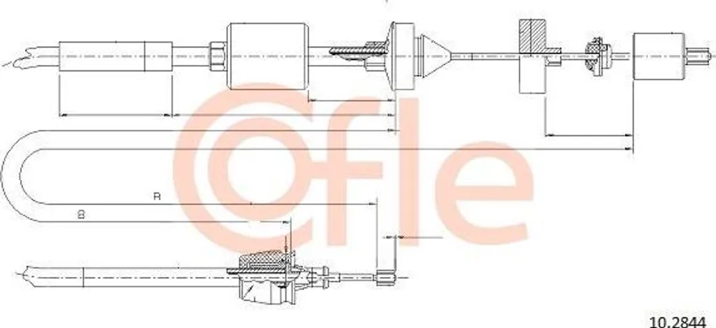 Câble d'embrayage COFLE 10.2844 d'origine OE 3067000Q0C pour auto