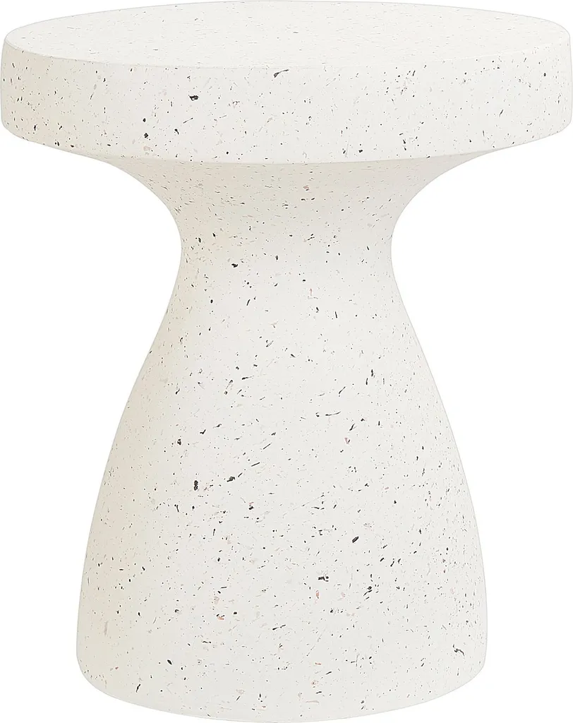 Table basse terrazzo blanc pour terrasse et salon moderne Beliani UV