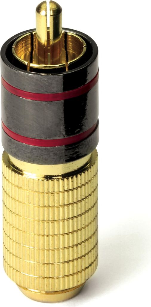 Dynavox Cinchstecker X-2017, vergoldet Rot