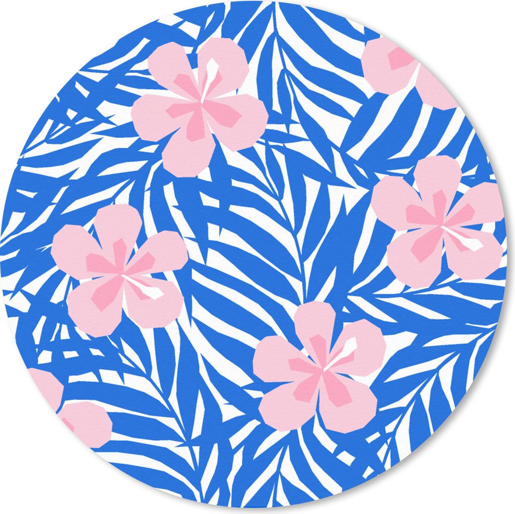 MuchoWow Mauspad Mousepad Hawaii - Blüte - Tropisch - Muster 50x50 cm - Mousepads - Maus Mat - Pad - Mausunterlage - Vinyl