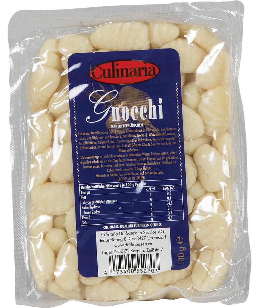 Culinaria Gnocchi gialli con guarnizione dall'Italia pronti Immagine del prodotto 