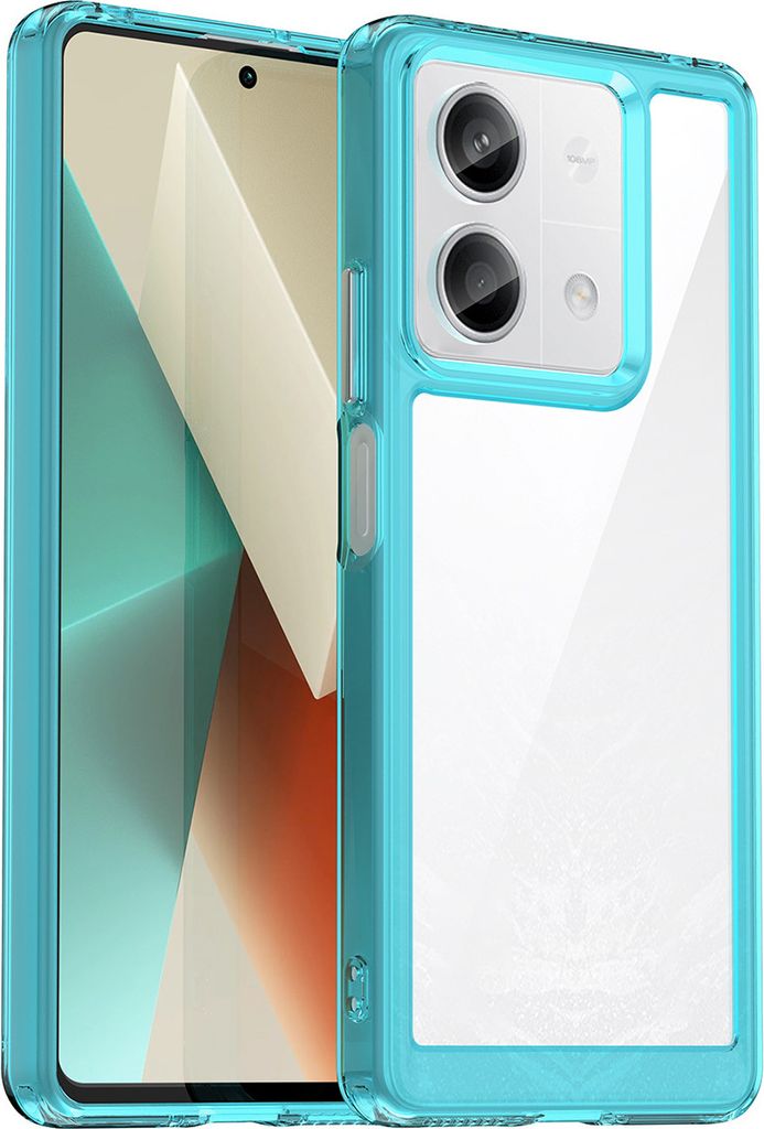 Schutzhülle für Xiaomi Redmi Note 13 Klar Rückseite Stoßfeste TPU Silikon Bumper Hülle Hellblau