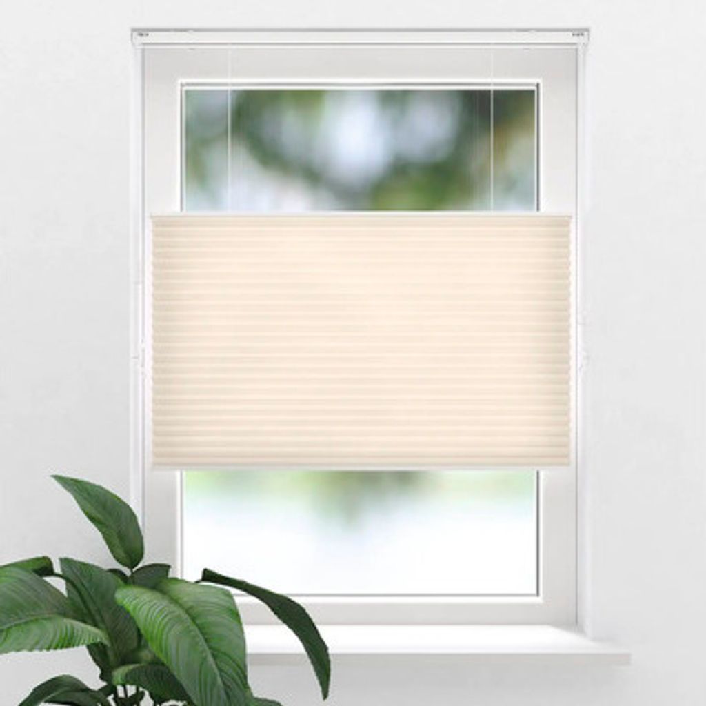 SOLUNA Wabenplissee freihängend mit Wand-/Deckenbefestigung und Zugschnurbedienung thermo taupe uni 60x175 cm