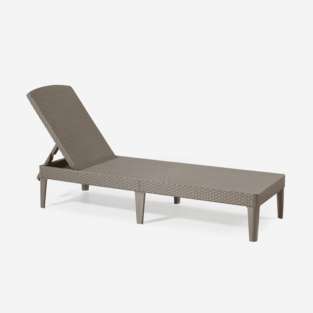 Lettino Prendisole da Giardino 187,5x58x29 cm in Resina Immagine del prodotto 