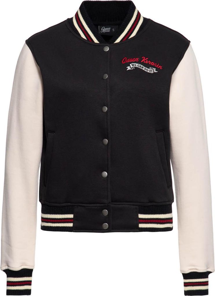 Queen Kerosin College Jacke - We Can Do It Schwarz M Produktbild 