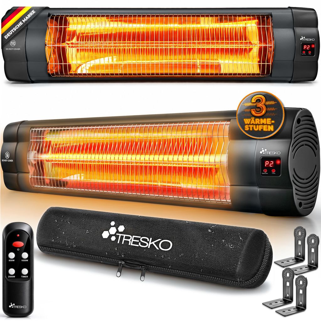 TRESKO® Infrarot Heizstrahler 2500W mit Fernbedienung | Productafbeelding 