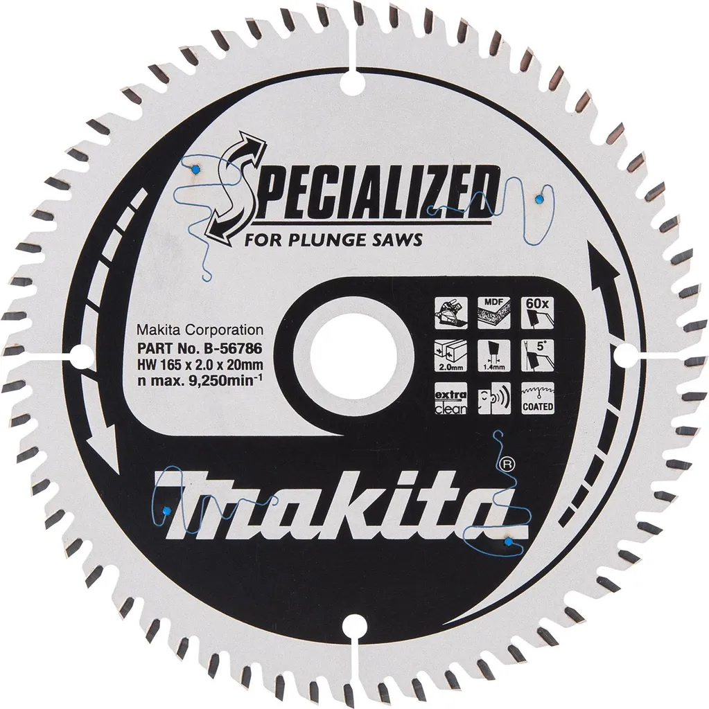 Lame de scie Makita 165x20x60Z : finissez-en avec les éclats de coupe