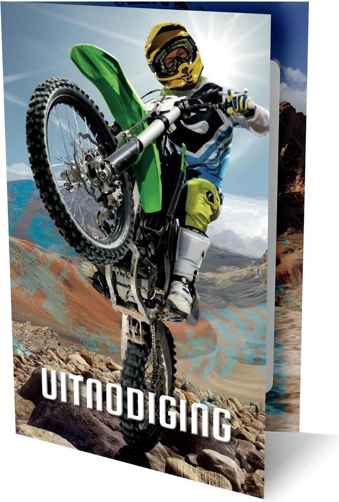 Rc uitnodigingen motoross, 6st.